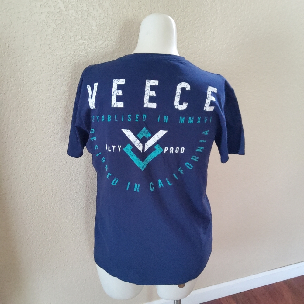 Men's Buckle Veece Graphic T-Shirt Tee Shirt Top Blue L New
